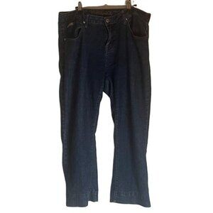Y2K Women's Bubblegum Wide Leg Flared Jeans Blue Size 18 Denim 27" Inseam